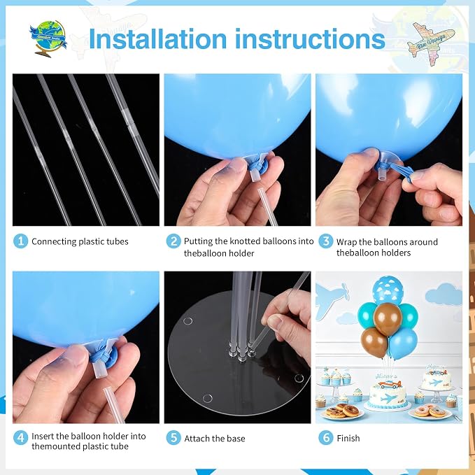 6 Sets Travel Theme Balloon Stand Kits - Image 4