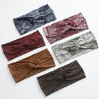 Artilady 6 Pack Boho Headbands for Women - Wide Bandana Headband Non Slip Stretchy Cheetah Paisley Print Turban Headwarp Twisted for Girls