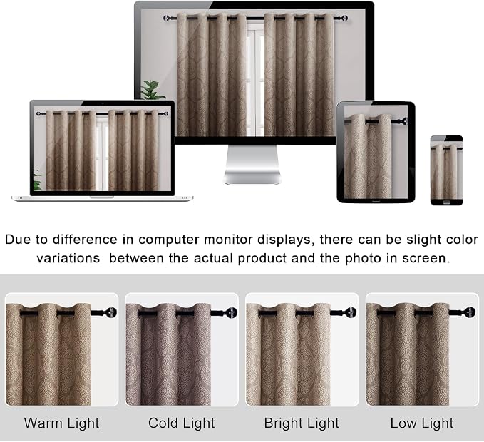 DWCN Ombre Blackout Curtains for Bedroom - Image 7
