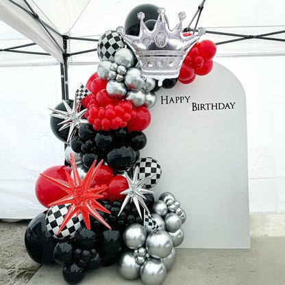 Red and Black Balloons Arch Kit - Image 3