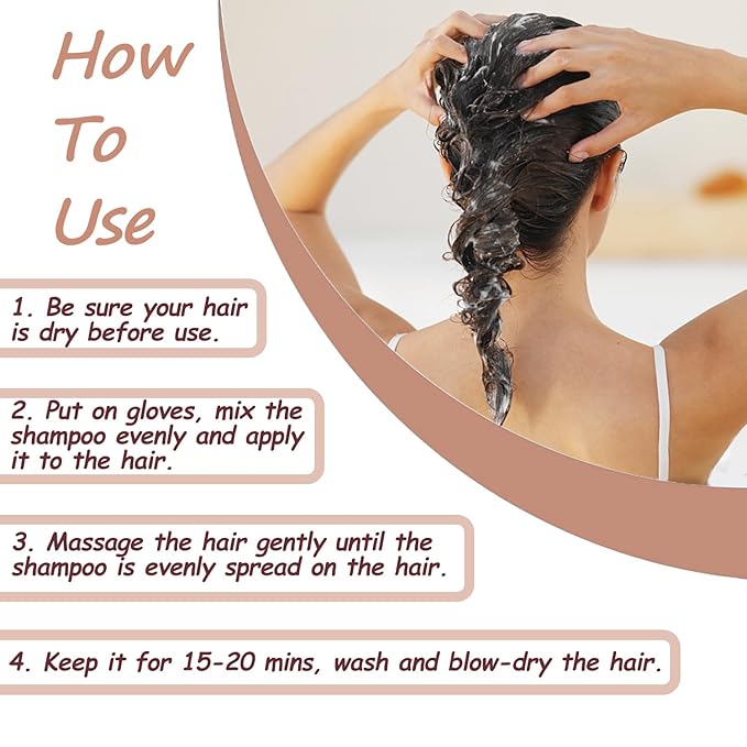 Wine Red Hair Dye 16.9 Fl Oz, Argan Oil Hair Shampoo, 3 in 1 Hair Dye Shampoo, Easy To Use, Semi-Permanent Hair Color Shampoo (Wine Red)