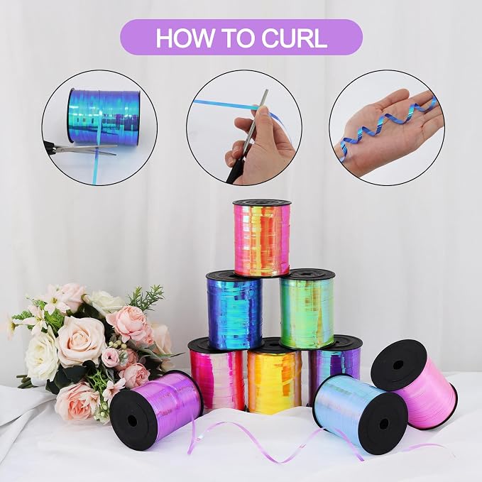TONIFUL 500 Yards Iridescent Light Purple Curling Ribbon Balloon String | - Image 3