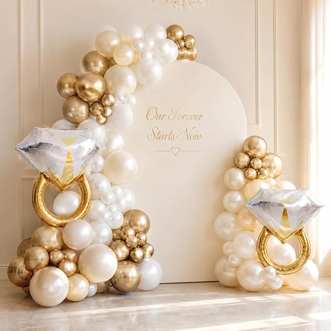 White and Gold Balloons - Image 5