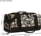 Vooray 22L Boost Duffel Bag – Small Travel & Sports Gym Bag for Women and Men with Shoe Pocket, Weekender for Overnight Football, Travel, Hospital Stays or Workout, Textured Leaves