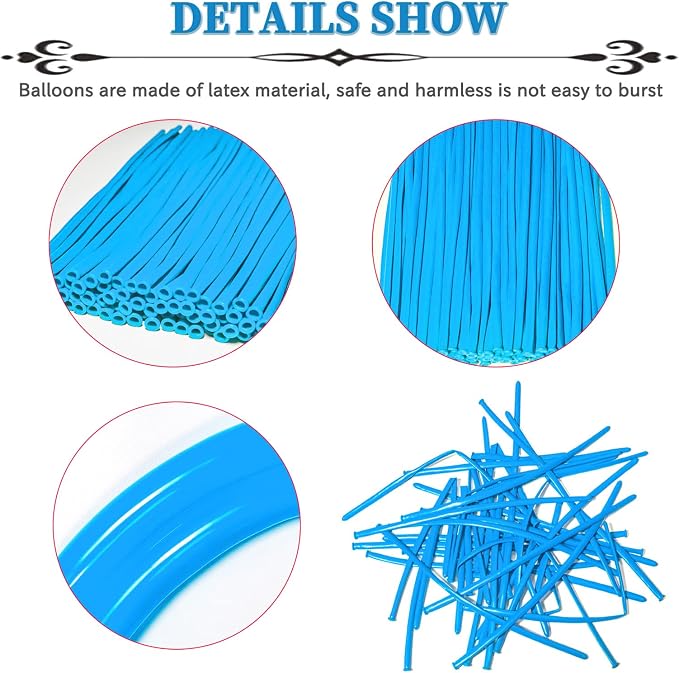 Light Blue Long Balloons Premium 260 Twisting Balloons Animals Magic - Image 2