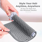 Silicone Hair Tool Holder & Heat Mat - Heat Resistant Mat for Hair Tools, Flat Iron, Curling Iron, Anti Heat Pad for Hair Straighteners - Professional Soft Rubber Pad & Flat Iron Cover