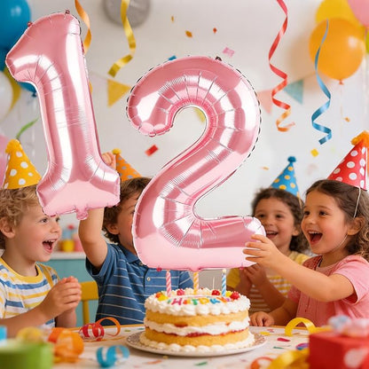 40 Inch Number 12 Balloons for 12th Birthday Party Decorations, 0-100 Jewelry - Image 2