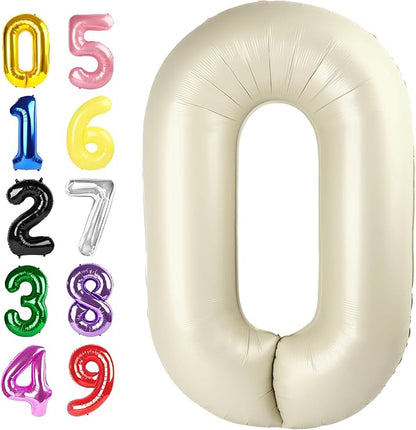 Number 9 Balloons 40 Inch Coffee Brown Balloon by Argthjy