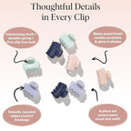 Kitsch Small Hair Clips for Women and Girls – Mini Claw Clips – Hair Accessories – Daily Styling, Recycled, Garden Bouquet | Ideal Gifts for Women – 8pc Set