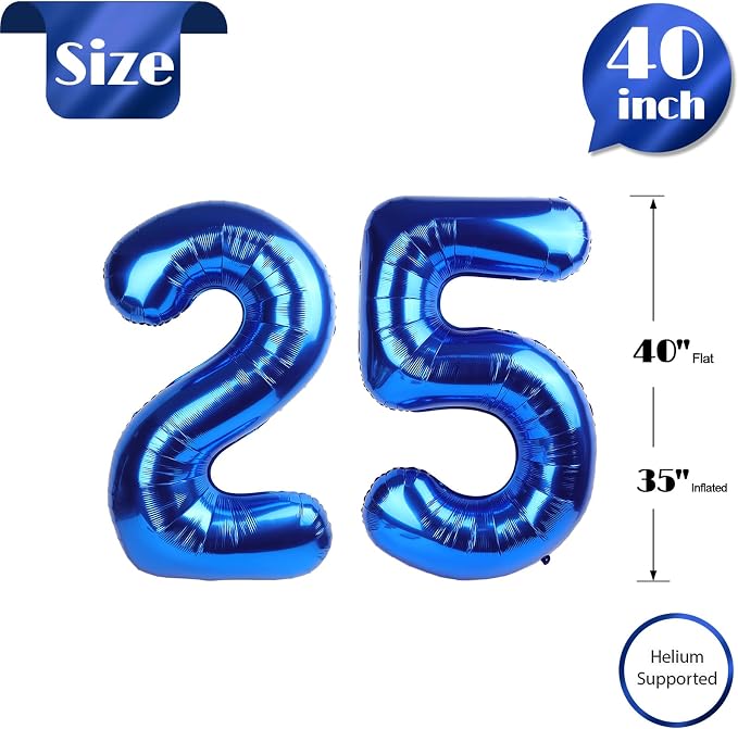Navy Blue 25 Balloon - Image 5