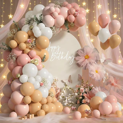 Light Pink White Nude Balloons 12INCH 5INCH Pale Pastle Pink White Balloon - Image 7