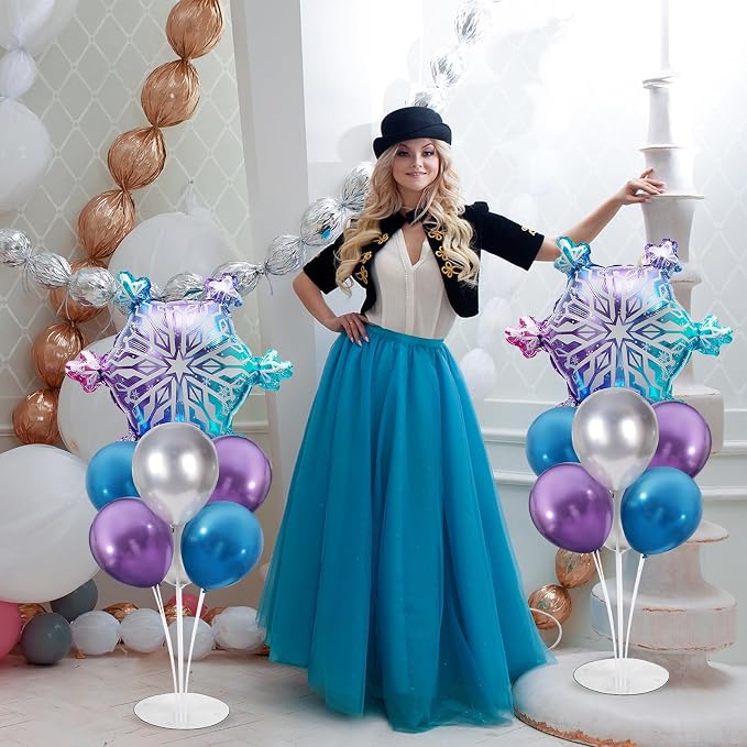 Snow Birthday Party Balloons Stand Kit 2 Sets - Image 5