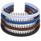STHUAHE4PC Multicolor Protection Resin Teeth Comb Hair Hoop Hairband Headband Hair Accessories for female by Beauty hair (black+brown+blue+light blue)