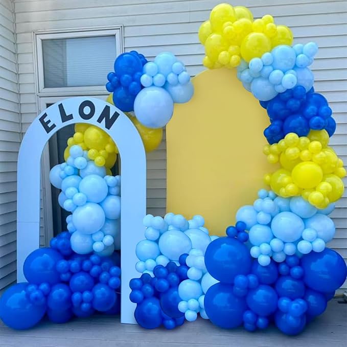 Yellow Blue Clear Balloon - Image 6