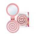 Mini Detangler Travel Hair Brush with Mirror, Makaron Hair Brushes for Women, Men and Kids, Unique 3D Flexible Design for All Hair Types, Styling Accessory, Travel Essentials for Women (PINK)