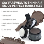 2 Pack Hairline Powder for Women and Men, Used to Root Touch Up Hair Color, Thinning and Gray Hair Coverage and Bald Spots Coverage, Dark Brown