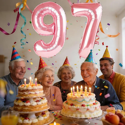 40 Inch Number 97 Balloons for 97th Birthday Party Decorations, 0-100 Jewelry - Image 2