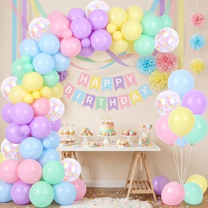 RUBFAC Pastel Balloons Easter Party Balloon - Image 6