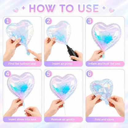 Iridescent Heart Balloons, Baby Shower, Valentine and Party Decorations - Image 5