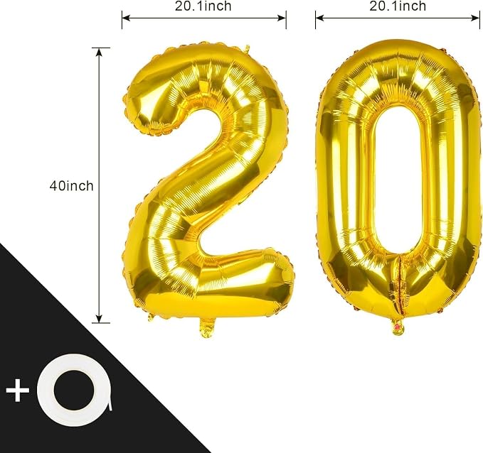 40 Inch Gold Foil Number Balloons - Image 5