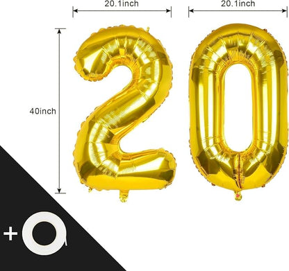 40 Inch Gold Foil Number Balloons - Image 5