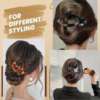 10 Pcs Flat Hair Clips for Women, Lay Flat Claw Clips French Glossy Claw Clips for Thick & Thin Hair No-Slip Hair Claw Strong Hold Barrettes Hair Clamps for Women