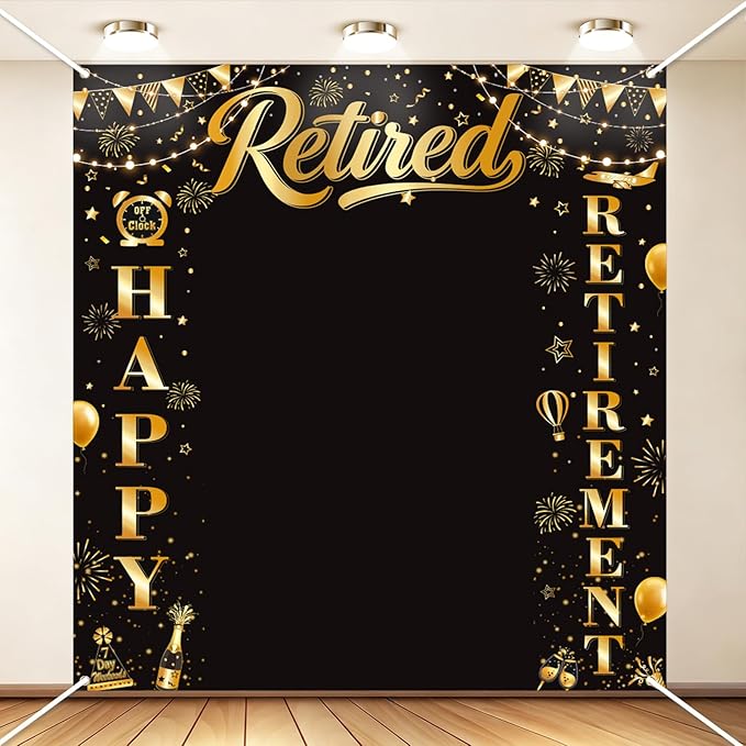 YTHETM Retirement Party Decorations Retirement Backdrop by Unknown