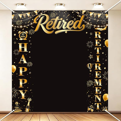 YTHETM Retirement Party Decorations Retirement Backdrop by Unknown