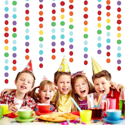 Rainbow Party-Decorations Paper-Garland Streamers Banner - 52Ft Colorful Theme - Image 7