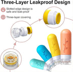 16 Pack Travel Bottles Set - TSA Approved Leak Proof Silicone Squeezable Containers for Toiletries, Conditioner, Shampoo, Lotion & Body Wash Accessories (White)
