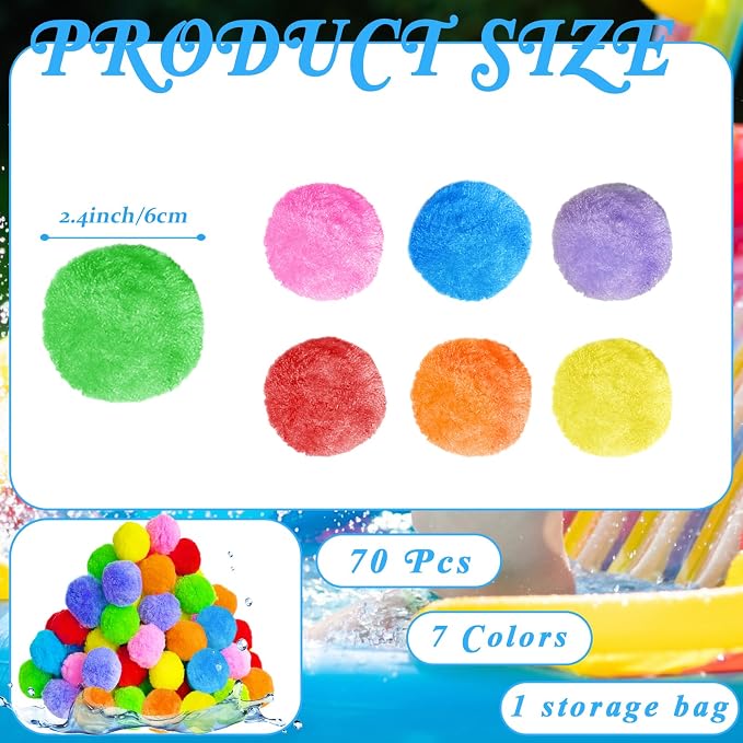 70 Pcs Reusable Water Balls - Image 2