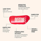 Overtone Daily Color Depositing Conditioner, Rose Gold, 8oz, Hydrating, Damage-Free Temporary Hair Color for All Hair Types with Shea Butter & Coconut Oil, Vegan & Cruelty-Free