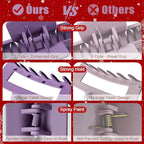 TOCESS Hair Claw Clips for Women - 8PK Large Neutral Matte Square Jumbo Hair Clips for Thick, Thin, Long, Short, Curly Hair Girls, Big Jaw Clip Set for Daily Use(Violet Purple)