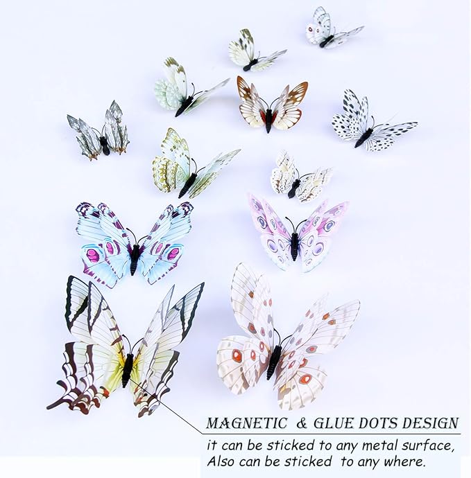 OPSEAM 3D Butterfly Wall Decor Butterfly Decorations Stickers - Image 5