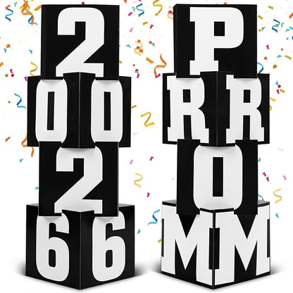 Queekay 8 Pcs Prom Column Standup Photo Booth Decorations 2026 Prom Backdrop by Queekay