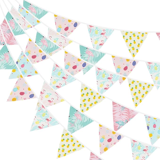 G2PLUS Summer Party Decorations Banner, 39FT Tropical Flamingo Pineapple by G2PLUS