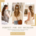 2 PCS Metal Hair Clips for Women, Vintage Gold French Barrette Clip, Stylish Durable & Elegant Metal Hair Clips, Silver Hair Barrettes for Thin Thick Hair, Retro Hair Accessories Christmas Gift