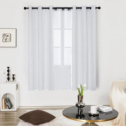 Deconovo Living Room Curtains 63 Inches Long, Thermal Insulated, Room Darkening - Image 2