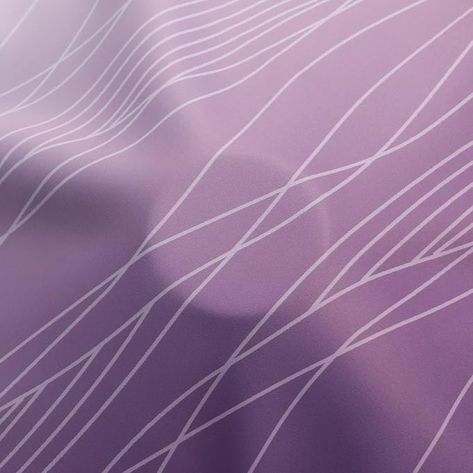 Purple and Greyish White Blackout Curtains & Drapes - Image 8