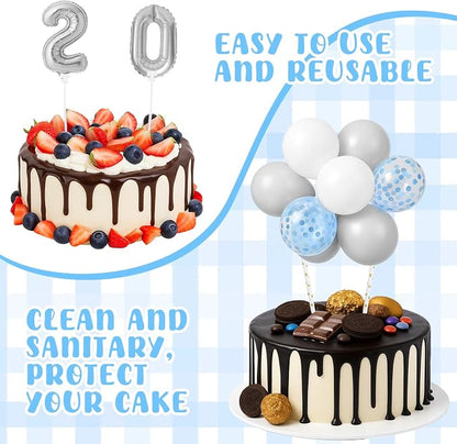 Gejoy 36 Pack 5 Inch Mini Number Balloon Foil Cake Topper Number Avoid Violent - Image 4