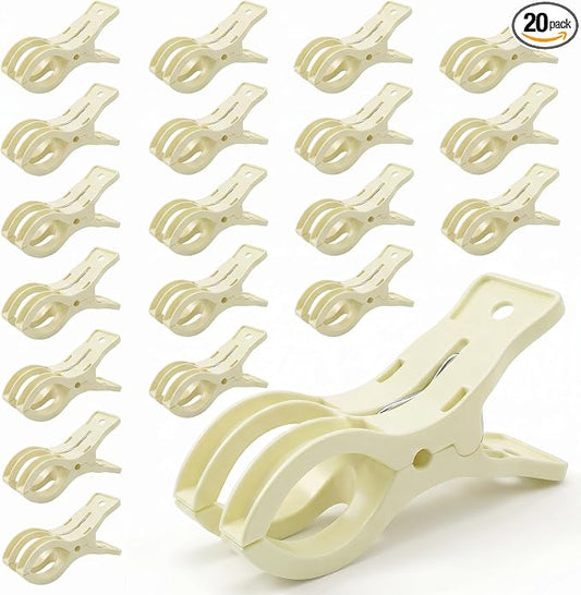 Putros 20 Pack Balloon Arch Clips 3.5 Inch Beige Spring Clamps by Putros