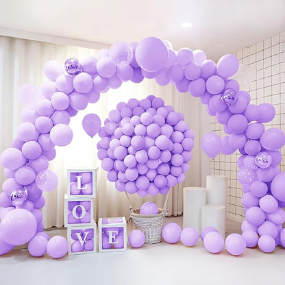 200 Pieces Pastel Purple Balloon Arch Kit Light Purple Balloons Lilac Balloon - Image 6