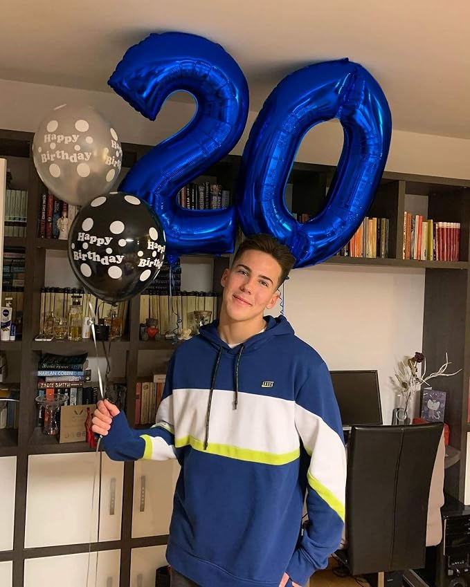 Lovoir 40 Inch Navy Blue Number 7 Balloon Large Size Jumbo Digit Mylar Foil - Image 7