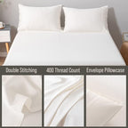Bella Coterie | Luxury Bamboo Viscose Queen Size Pillowcase Set | 100% Organically Grown | Ultra Soft | Cooling | 2 Pcs [Ivory]