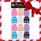 RC ROCHE ORNAMENT 12 Pcs Small Hair Clips for Women 1.3" Inch Thick or Thin Hair Jaw Clamps Secure Strong Hold No Slip, Medium Transparent Multicolor