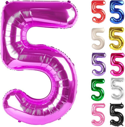 Rosy Purple Number 5 Balloon 40 Inch by IWERP