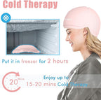 Chemotherapy Cold Caps, Ice Cap for Chemo, Chemotherapy Must Haves for Women, Chemo Care Package for Women, Ice Cap for Migraines, Gel Ice Pack for Head, Pink, Cold Compress