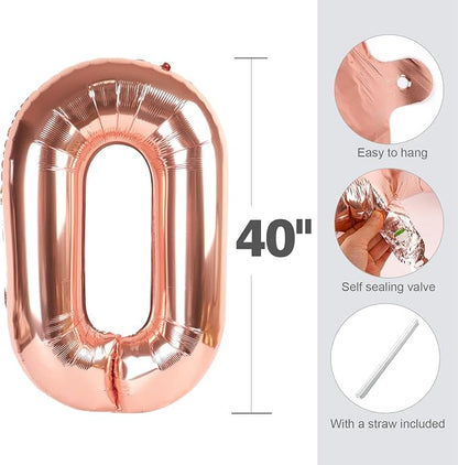 Number Balloons 7 Balloon Rose Gold - Image 5