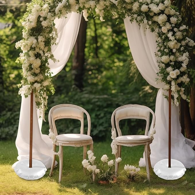 White Balloon Arch Weights, Heavy Duty Water-Filled Base Weights - Image 3