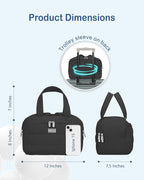 TOPDesign Travel Toiletry Bag for Women, Puffer Large Toiletry Bag, Lightweight Cosmetic Makeup Organizer with Handle for Traveling, Accessories, Essentials, Toiletries (Black)